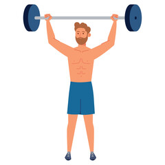 gym guy lifting barbell