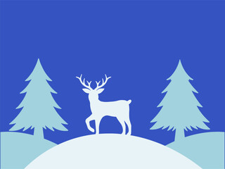 Christmas Tree Frame Background Illustration
