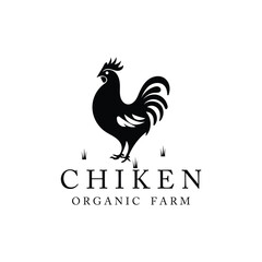 Farm animal logo, Vintage vector chicken logo,
Silhouette chicken farming logo concept.
company logos, Business and livestock branding, agriculture