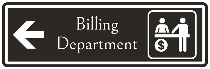 Billing department directional sign