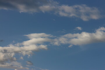 blue sky background with tiny clouds