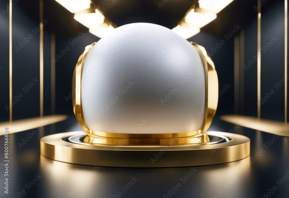 Poster 'cone empty cylinder isolated podium copy mockup space background blank ball geometric render object