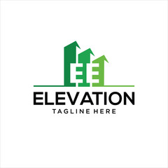 creative EE logo, with building template vector for construction, design inspiration, vector