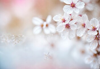 Branch Adorned with Beautiful Spring Flowers