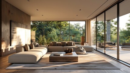 Modern elegant living room interior composition 