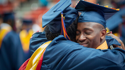 Graduates embrace their teachers and mentors