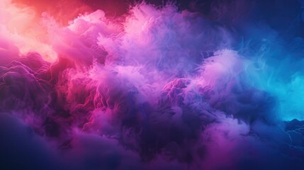 3d render, abstract background of fantasy neon cloud. Colorful smoke