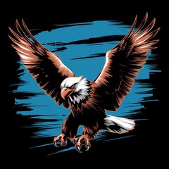 A stunning vector portrayal of a majestic eagle