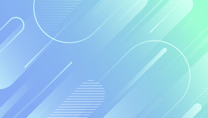 Modern background, blue green gradation, shape line, memphis geometric, abstract background