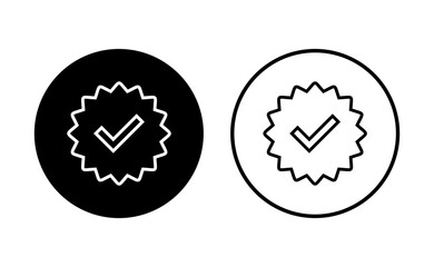 verified icon set. verification check mark. approved icon