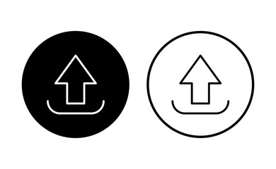 Upload icon set. load data symbol