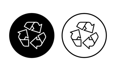 Recycle icon set. Recycling vector icon.
