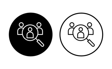 Hiring icon set. Search job vacancy icon. Human resources concept. Recruitment