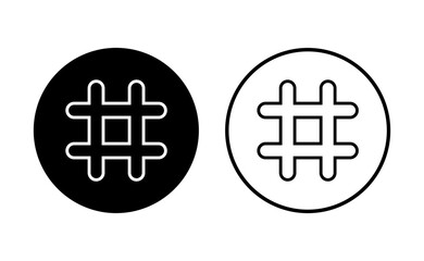Hashtag icon set. hashtag symbol