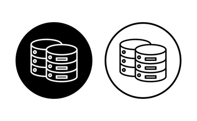 Database icon set. database vector icon