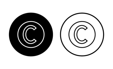 Copyright icon set. copyright symbols
