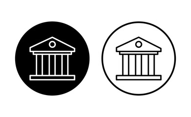 Bank icon set. bank vector icon, museum, university