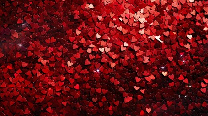 red background with little hearts