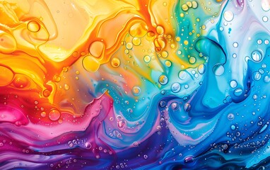 fluid wave in a spectrum of colors