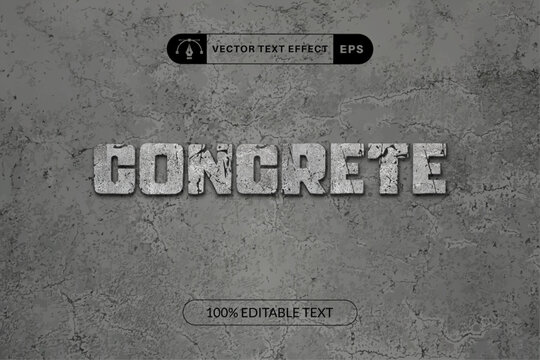 concrete granite wall text effect