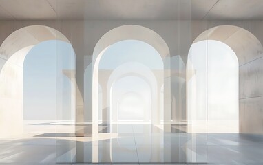 Blend arches seamlessly into a transparent backdrop
