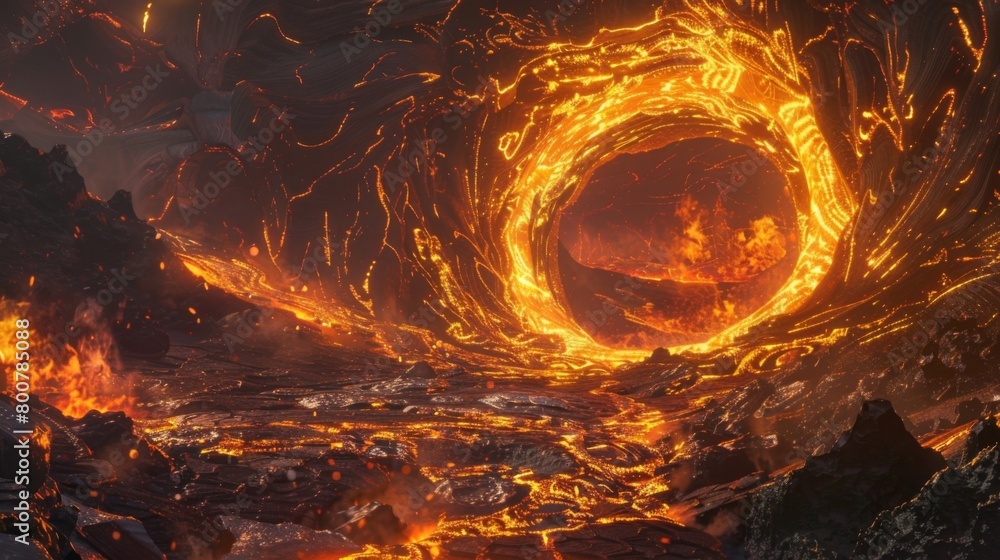 Poster deep within the mountain past treacherous lava flows and scalding pools of magma there lay a chamber