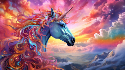 Fantasy Illustration of a Unicorn