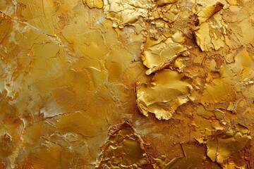 Texture of golden decorative plaster or concrete. Abstract grunge background for design - generative ai
