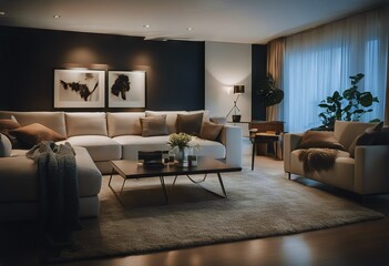 Fototapeta premium (evening) living room Modern