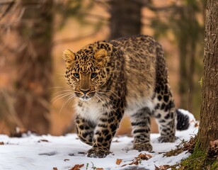 Obraz premium leopard in the forest