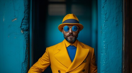 Fashion model - hat - stylish - quirky - idiosyncratic - awkward - colorful - elegant - unique 