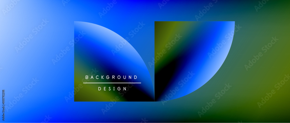 Aufkleber A graphic design featuring a sky blue background with a green circle in the center. The circle represents an astronomical object, with elements of macro photography and meteorological phenomena