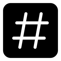Hashtag icon for tag, trend and social media