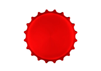 Red bottle cap, transparent background