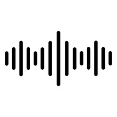 Audio icon in black and outline style