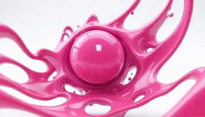 Pink 3d liquid background 