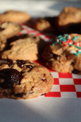 soft cookies with dark chocolate