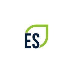 Initial ES logo grows vector, develops, natural, organic, simple, financial logo suitable for your company.