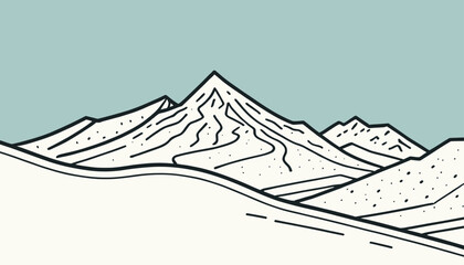 Winter Adventure: Sunlit Ski Tracks Beckon Adventurers to a Snowy Mountain