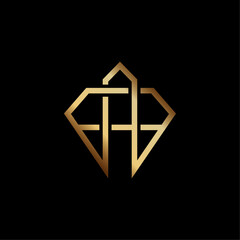 Minimalist Luxury Diamond Initials A Logo