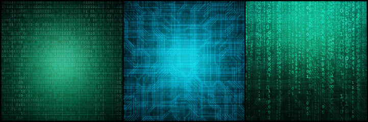Obraz premium Abstract digital background with binary code. Hackers, darknet, virtual reality and science fiction concept.