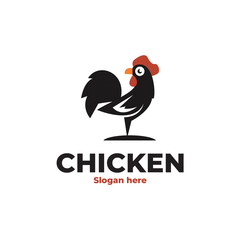 chocken rooster logo vector