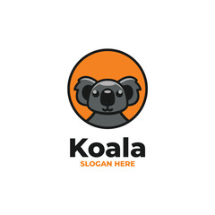 cute koala logo vector
