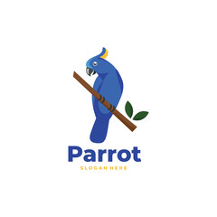 parrot modern logo vector 