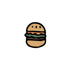 hamburger icon, hand drawn style vector illustration