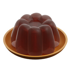 chocolate jelly 3d rendered icon.