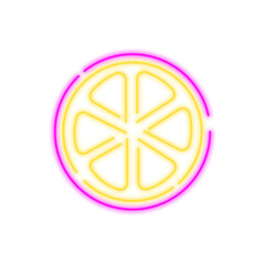 Pink & Yellow Neon Icons Set, Multi-purpose use.