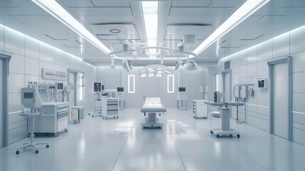 Naklejka na ściany i meble room in a hospital, showcasing advanced medical equipment and technology