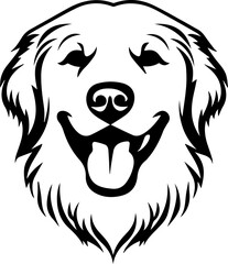 Fototapeta premium Charming Golden Retriever Vector Illustration Add Character to Your Creative Ventures