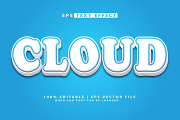 cloud free download editable text effect